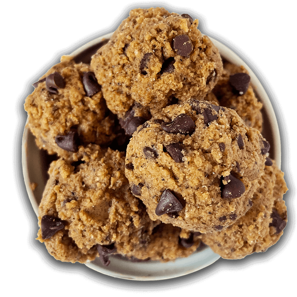 OG: Chocolate Chip Protein Cookie Dough in a bowl
